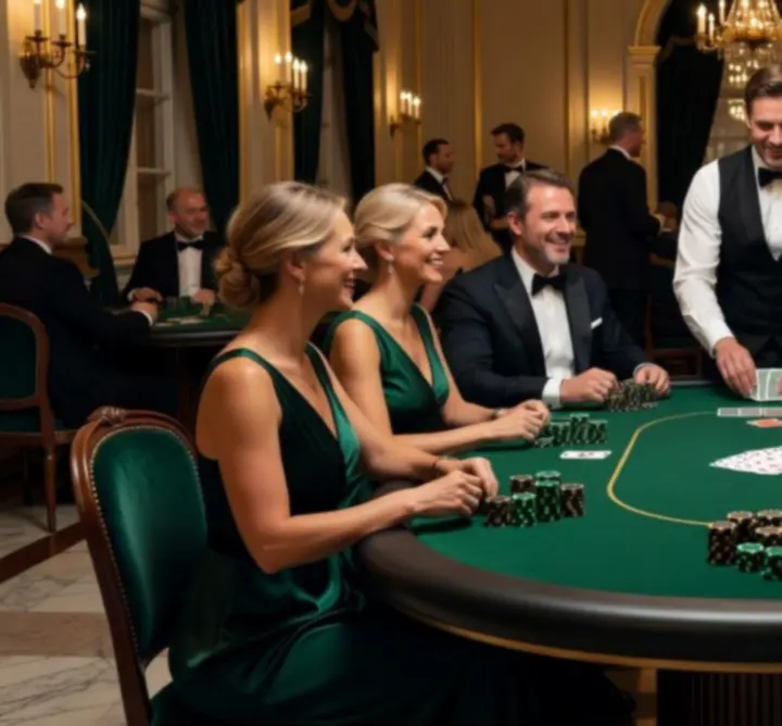 Kasino večer s pokerovým stolem a ruletou na firemním eventu v Praze